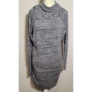 Athleta Sweater Sz‎ M Grey Long Sleeve Hooded Athleisure Womens Zip Pockets 0644